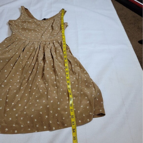 Club Monaco Tan Palm Trees Open Back Dress Size 2 - Picture 8 of 11